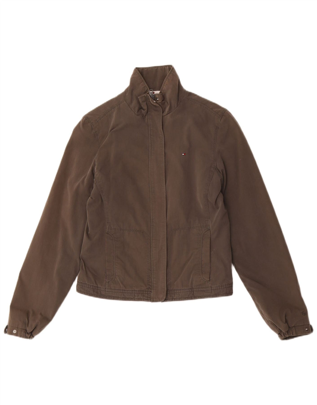 Giubbotto bomber da donna Tommy Hilfiger UK 10 piccolo poliestere grigio