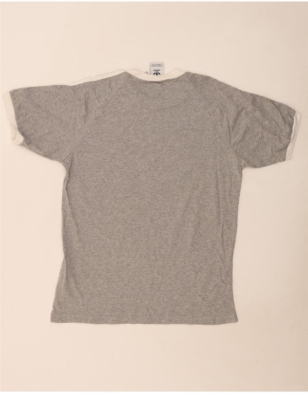 T-shirt da uomo Adidas Top grande in cotone chiazzato grigio