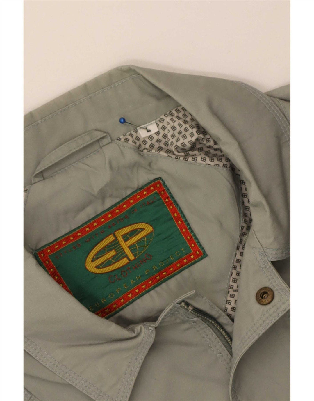 Giubbotto bomber da uomo del progetto europeo taglia 40 grande grigio
