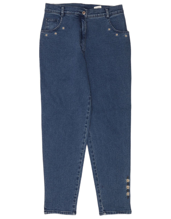 Jeans affusolati da donna Hammerschmid IT 42 medio W30 L30 cotone floreale blu