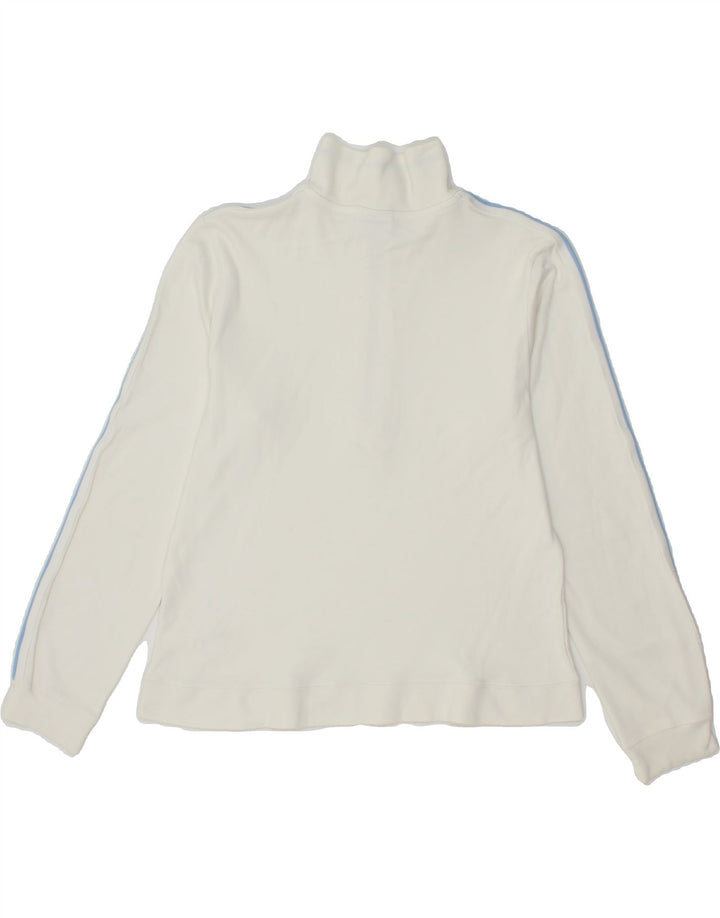 CHAMPION Womens Zip Neck Pullover Tracksuit Top UK 12 Medium White Cotton Vintage Champion and Second-Hand Champion from Messina Hembry 
