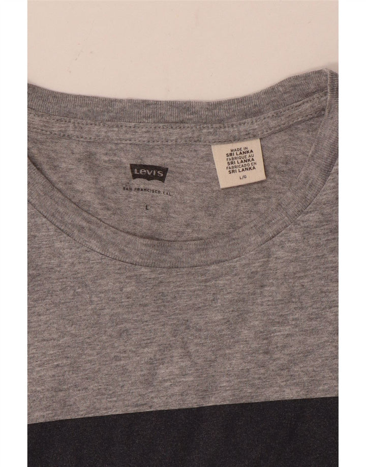 T-shirt grafica da uomo Levi's Top grande grigio screziato
