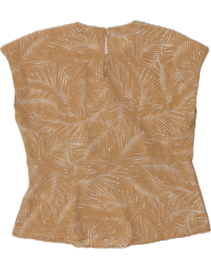 MICHAEL KORS Womens Blouse Top UK 18 XL Beige Floral Polyester Vintage Michael Kors and Second-Hand Michael Kors from Messina Hembry 