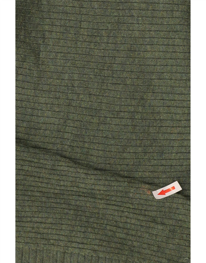 Maglione maglione con collo con zip da donna Marks & Spencer UK 16 grande verde