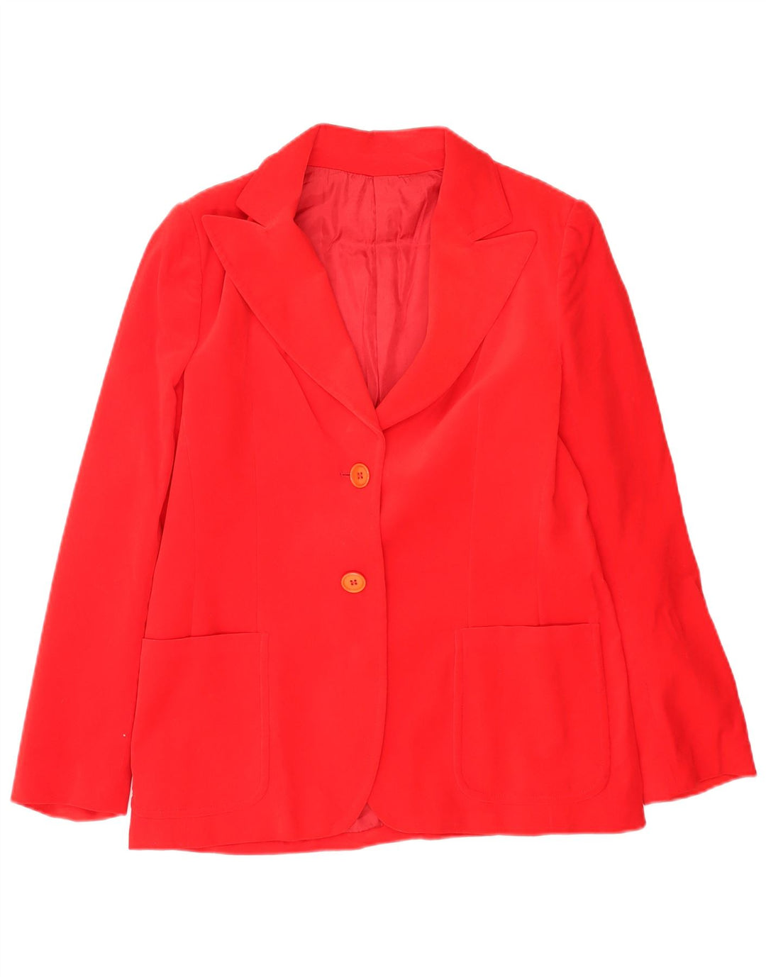 Giacca blazer vintage da donna a 2 bottoni IT 48 XL in cotone rosso