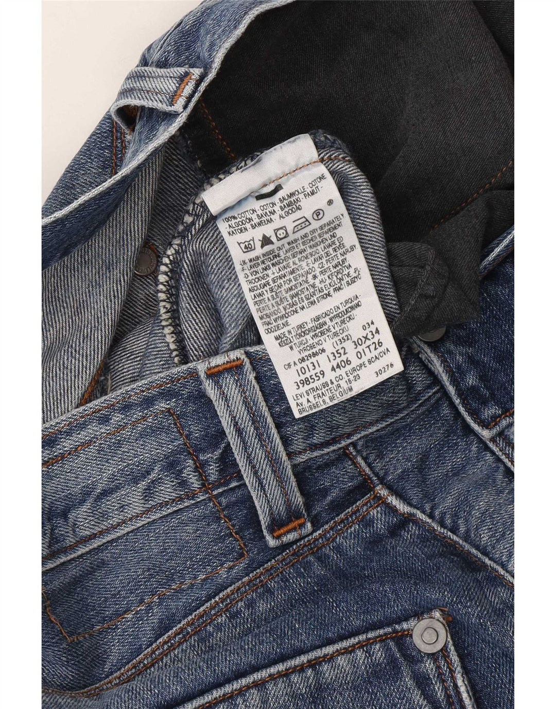 Jeans dritti da uomo Levi's Engineered W30 L34 cotone blu