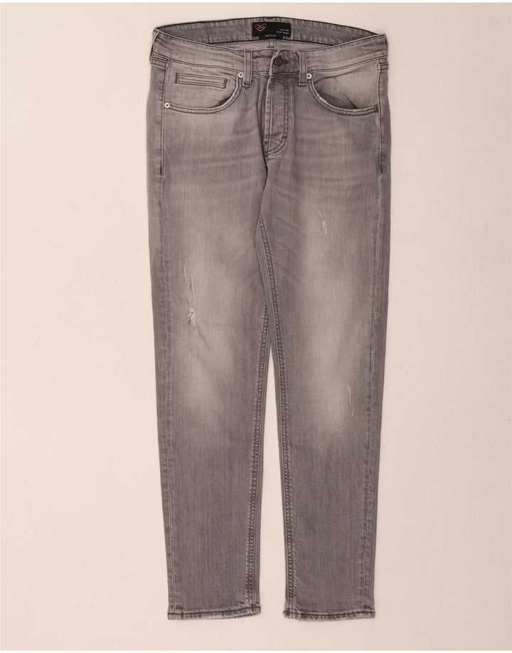 Jeans slim invecchiati da uomo POP 84 W33 L29 cotone grigio