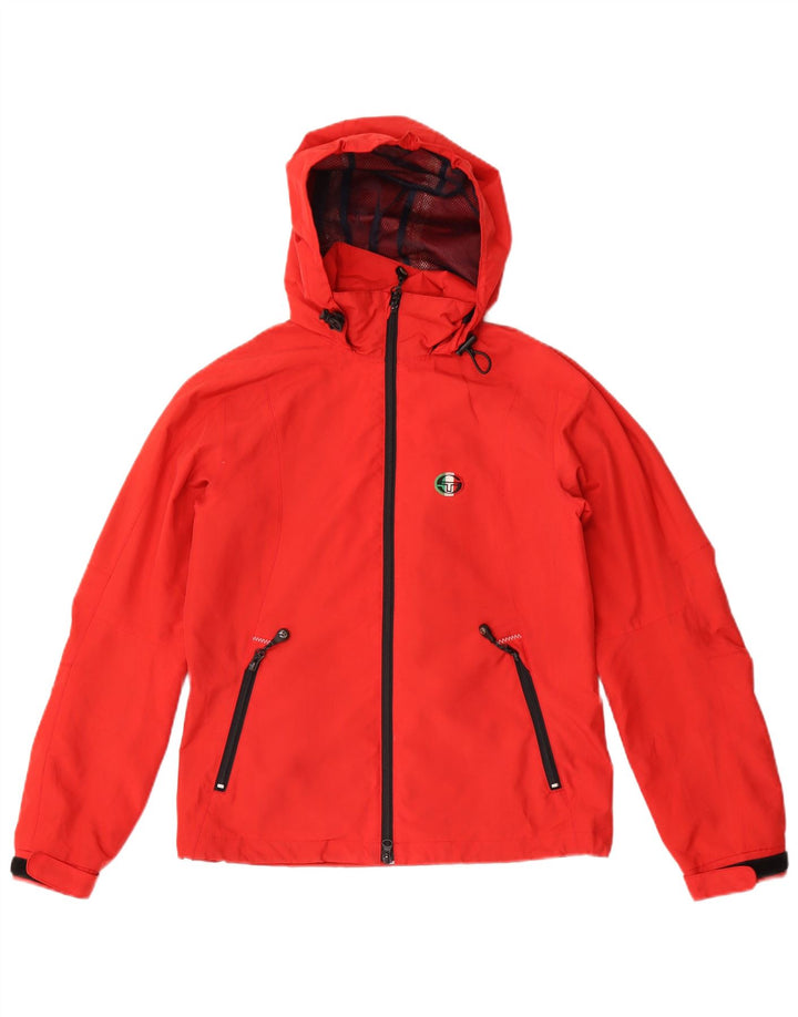 Giacca antipioggia da donna con cappuccio Sergio Tacchini IT 42 Medium Rosso Poliestere