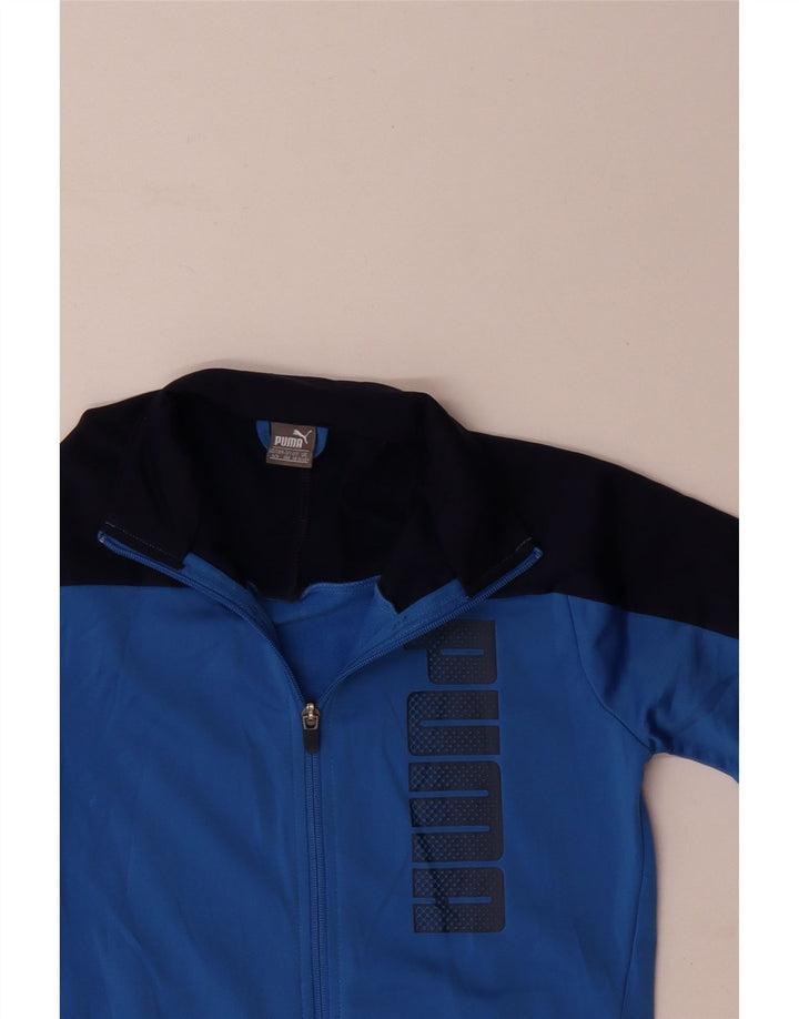 Giacca da ginnastica grafica da ragazzo Puma 11-12 anni Blu Colourblock