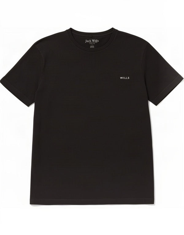 T-shirt da uomo dalla vestibilità classica Jack Wills, piccola, in cotone nero