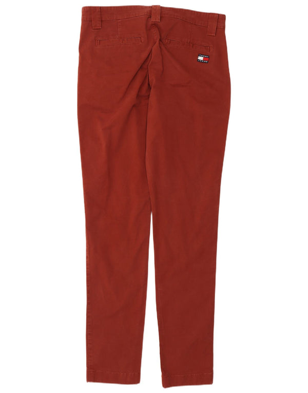 Pantaloni chino slim da uomo Tommy Hilfiger W32 L34 cotone rosso