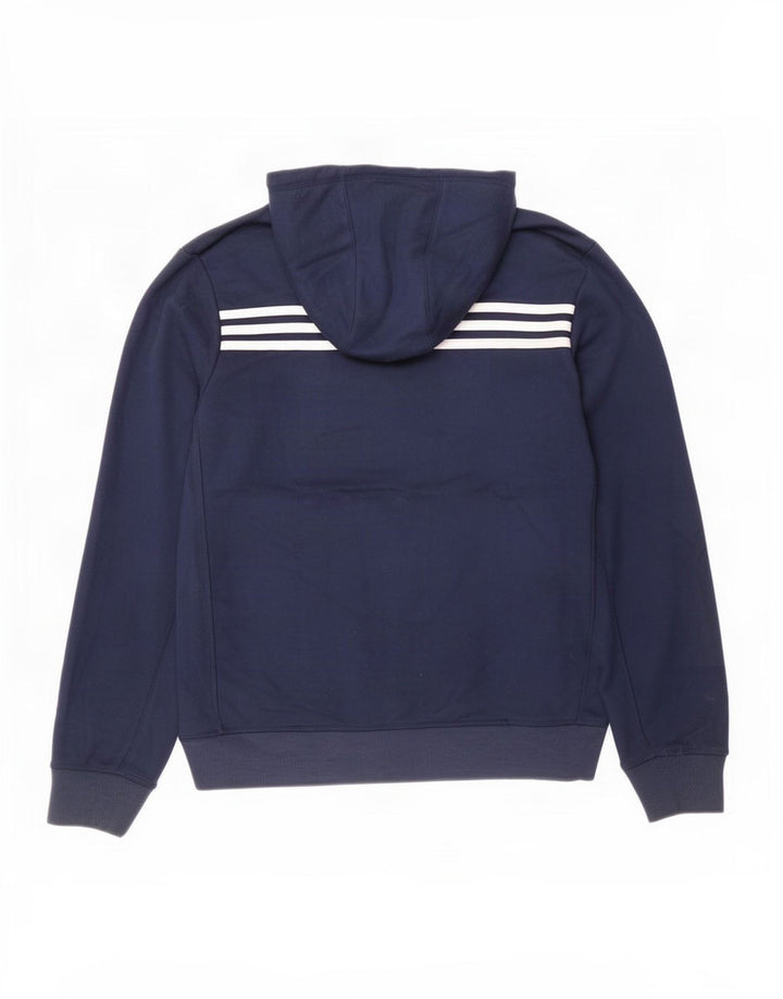 Felpa con cappuccio da uomo Adidas Real Madrid, media, blu navy, in poliestere