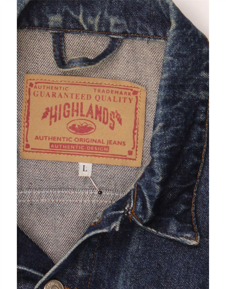 Giacca di jeans da donna Highlands UK 14 grande cotone blu