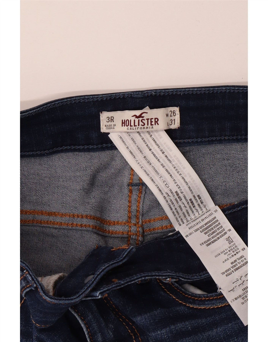 Jeans skinny effetto consumato HOLLISTER da donna US 3 XS W26 L31 cotone blu