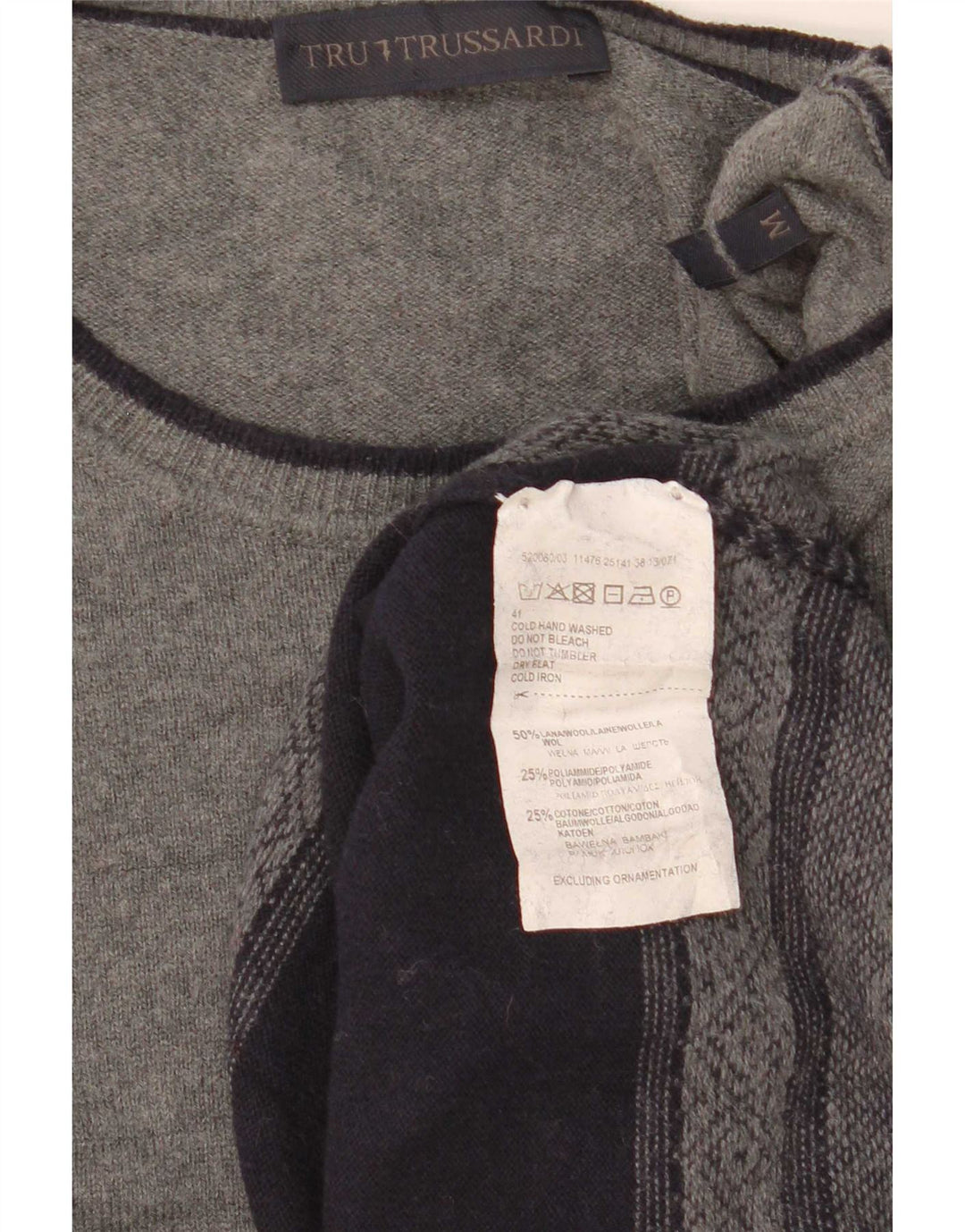 Maglione Trussardi Uomo con Scollo a Barca, Colore Blu Navy Medio