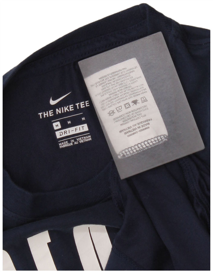 Top grafico Nike da ragazzo a manica lunga 10-11 anni cotone medio blu navy