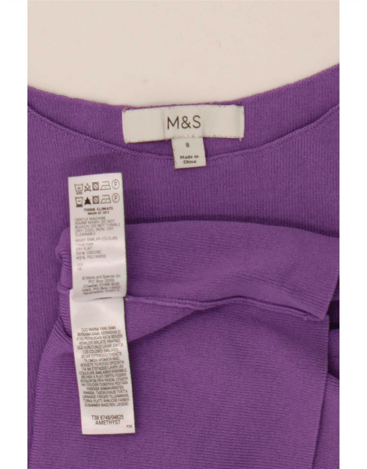 Canotta da donna Marks & Spencer UK 8 piccola viscosa viola