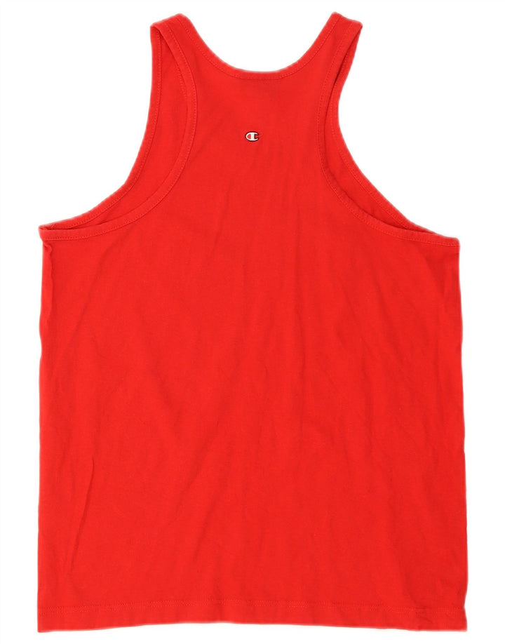 Canotta grafica da donna Champion UK 16 grande cotone rosso