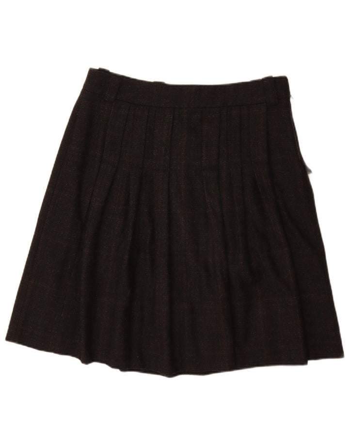 Gonna a pieghe da donna Henry Cottons IT 44 media W30 lana screziata nera