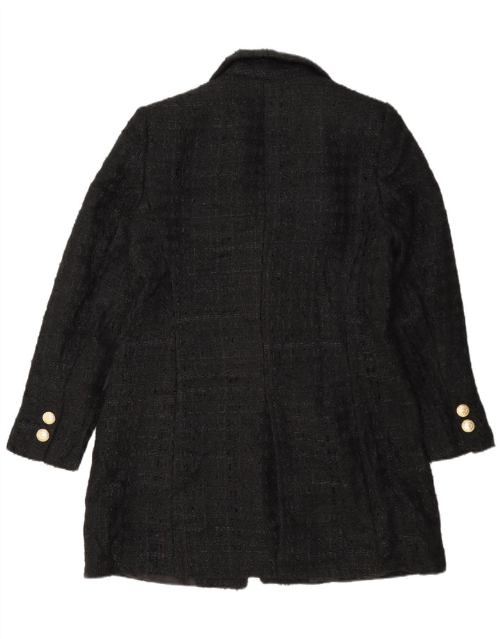 Cappotto Zara da donna UK 16 grande nero screziato