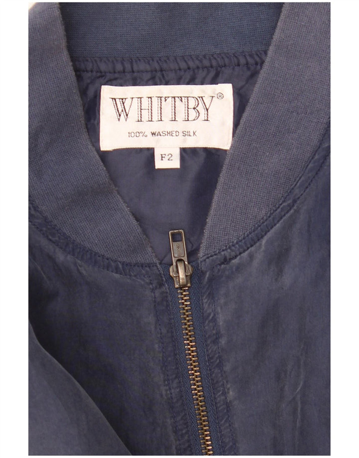 Giubbotto bomber da uomo Whitby UK 42 XL seta blu navy