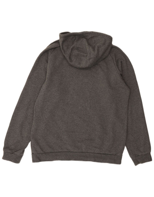 Felpa con cappuccio da uomo Adidas Large in cotone grigio