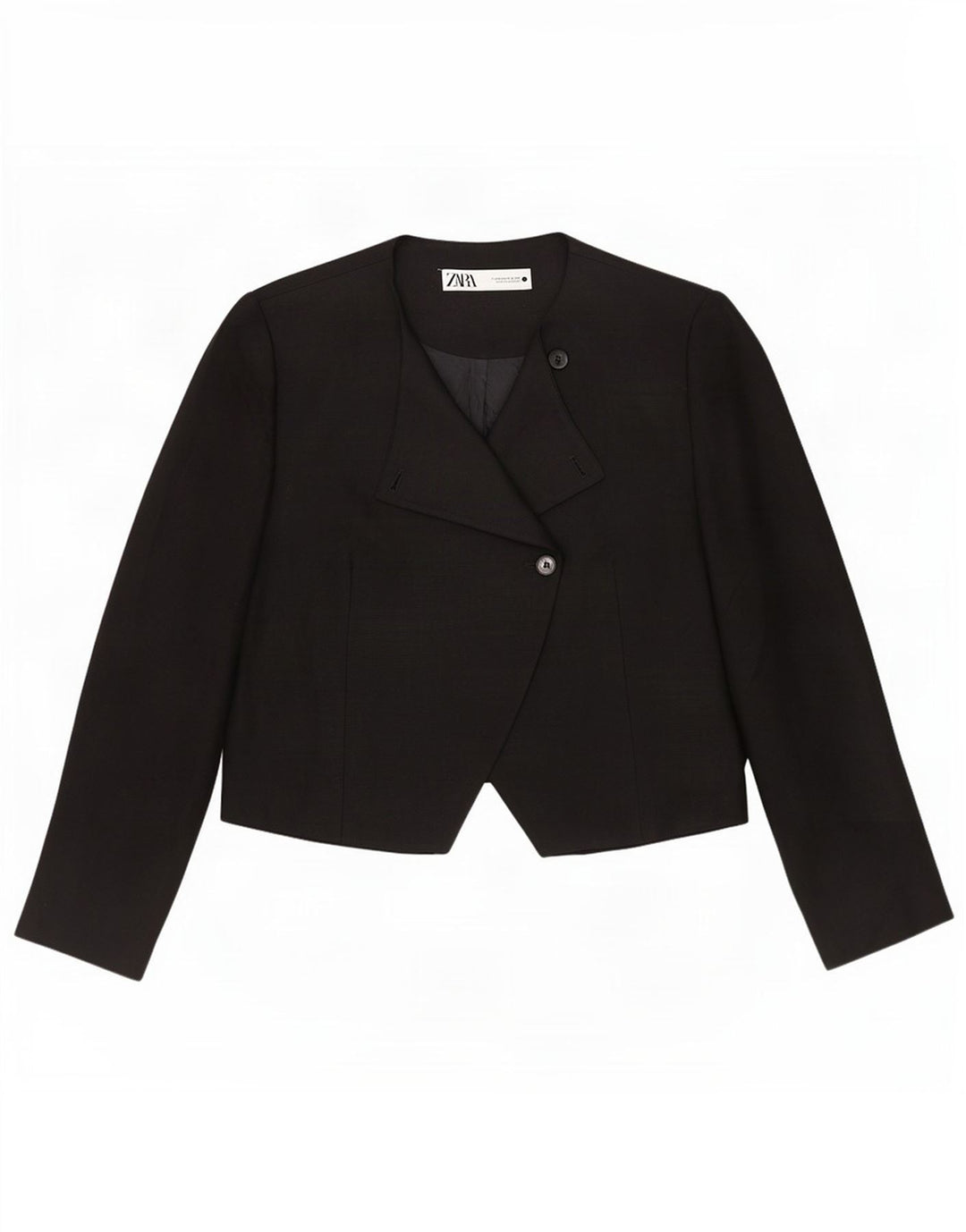 Giacca blazer a 1 bottone da donna Zara UK 18 XL viscosa nera