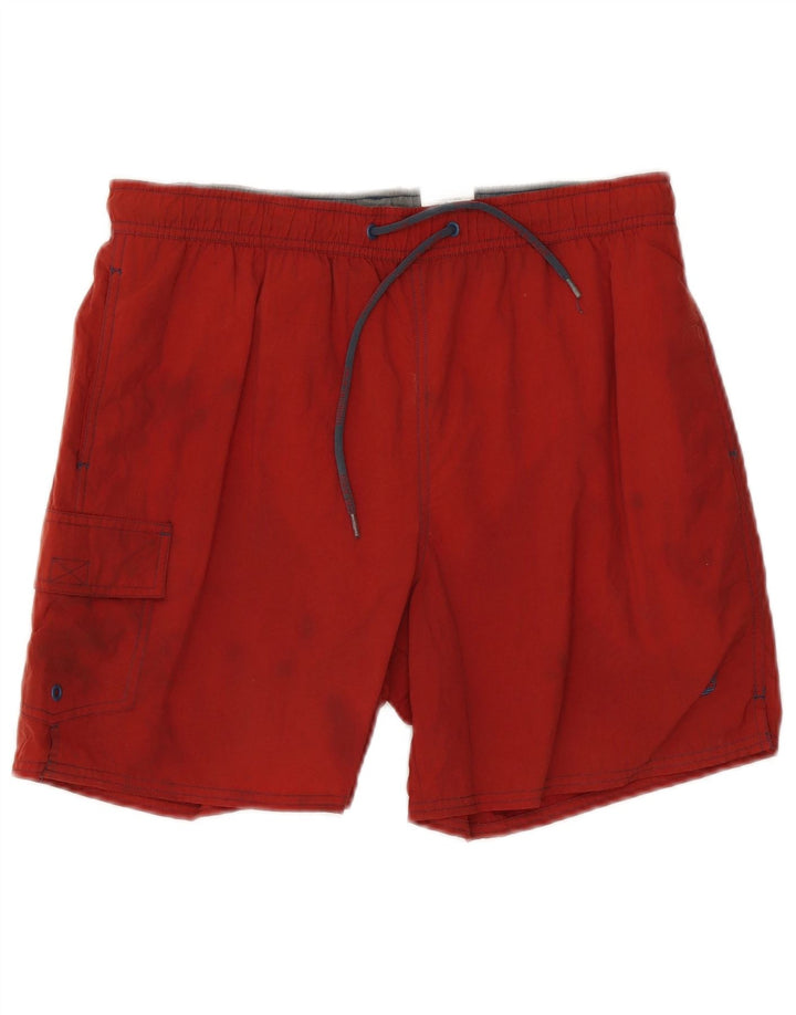 Timberland Mens Swimming Shorts Small Red Nylon
