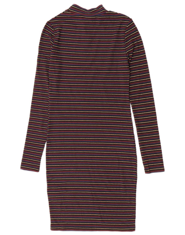 Topshop Abito maglione da donna UK 6 XS Poliestere a righe multicolore