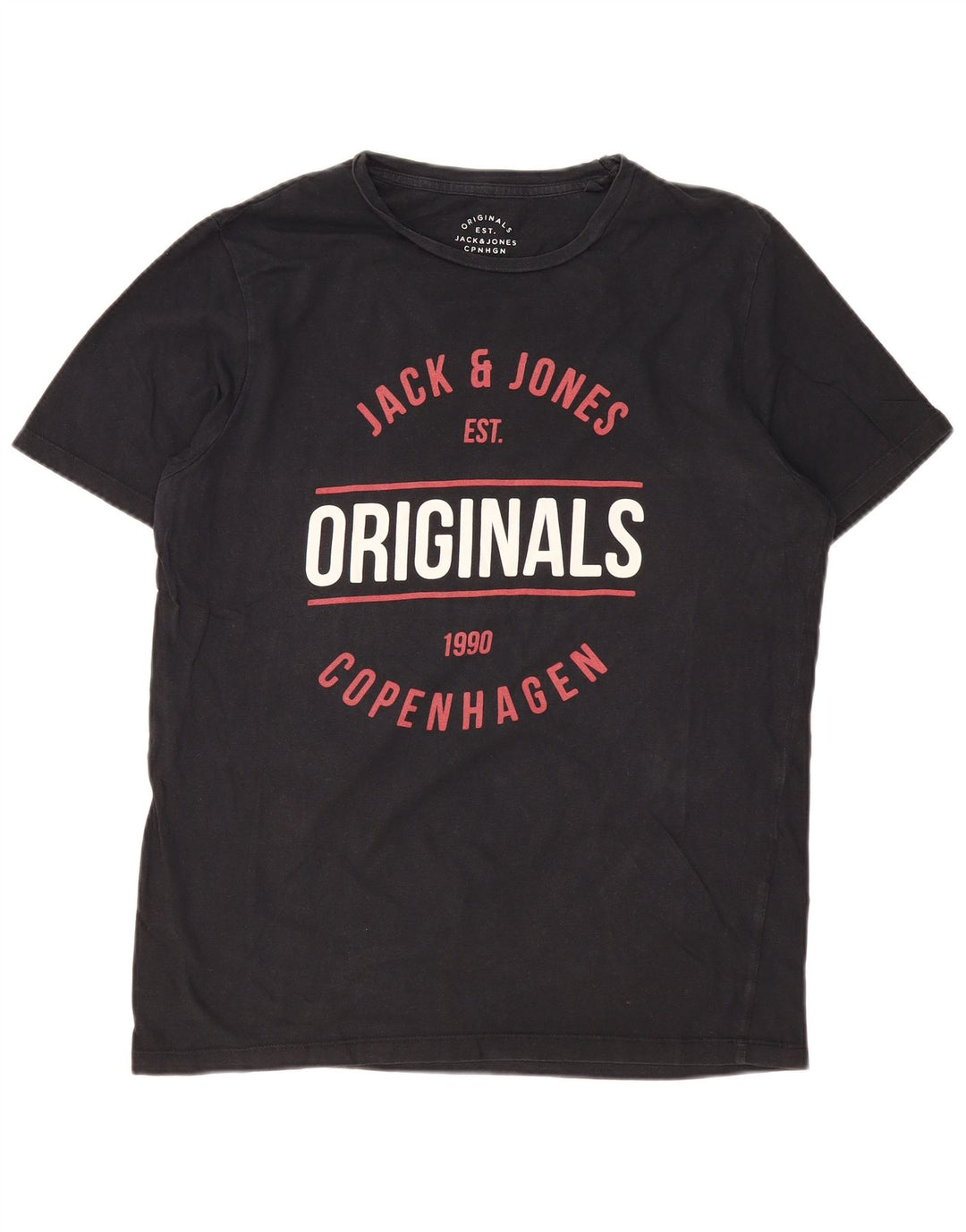 JACK & JONES T-shirt con grafica originale da uomo XL XL in cotone nero