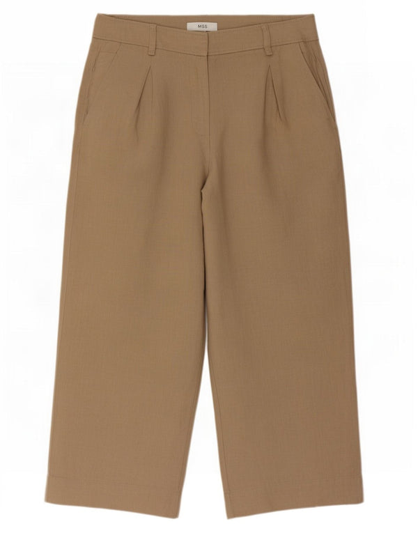 Pantaloni chino con pegged da donna Marks & Spencer UK 12 Medium W32 L28 Beige