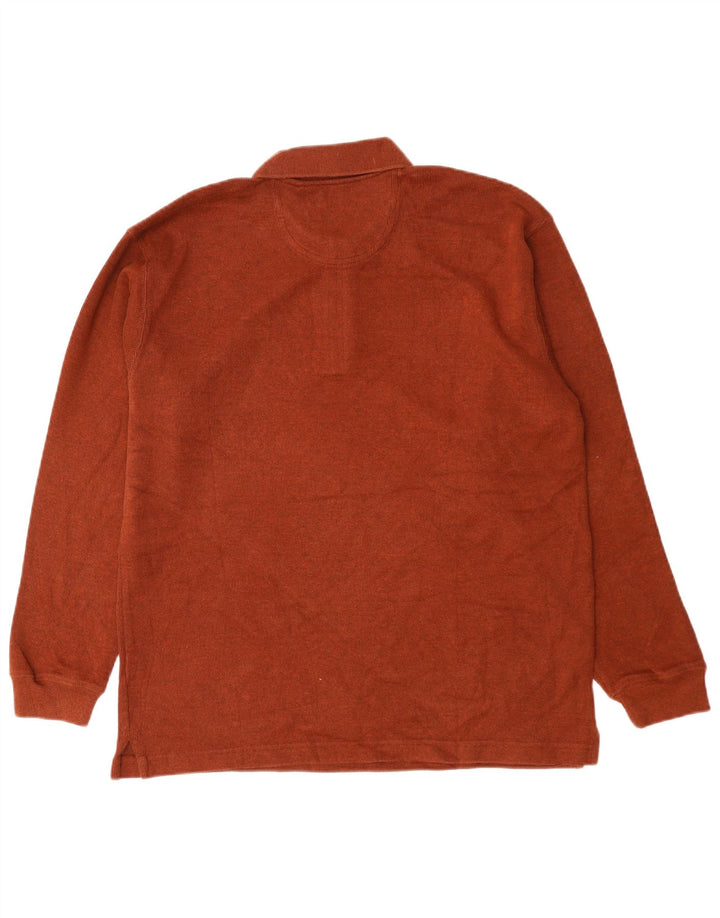 Maglione da uomo a collo alto IZOD grande in cotone marrone