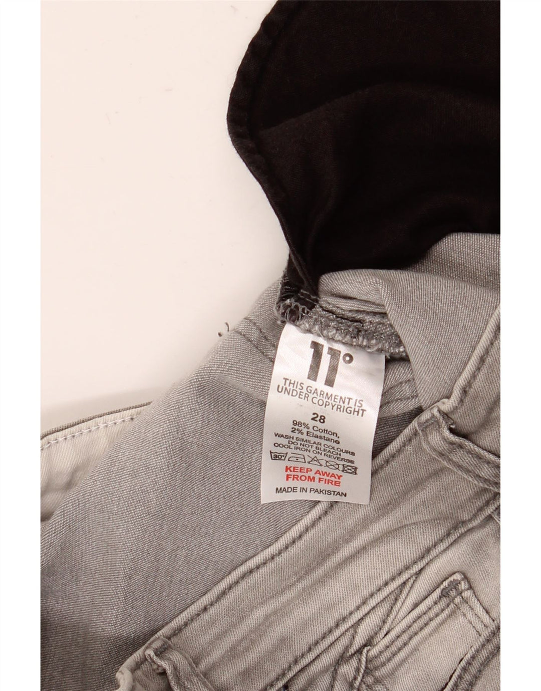 Jeans skinny da donna undici gradi W28 L30 cotone grigio