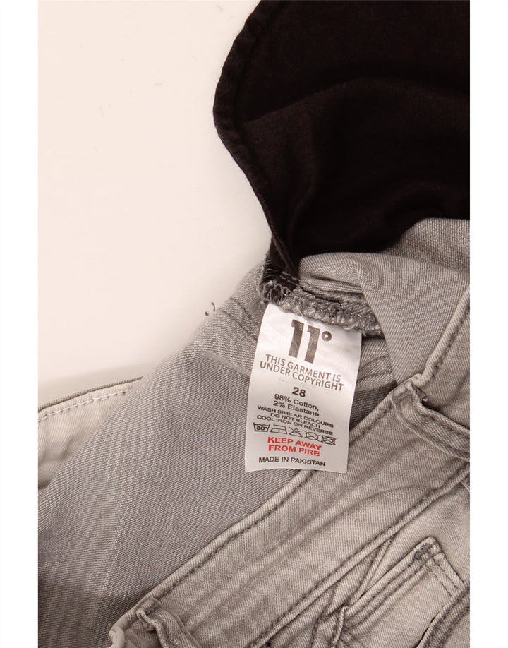 Jeans skinny da donna undici gradi W28 L30 cotone grigio