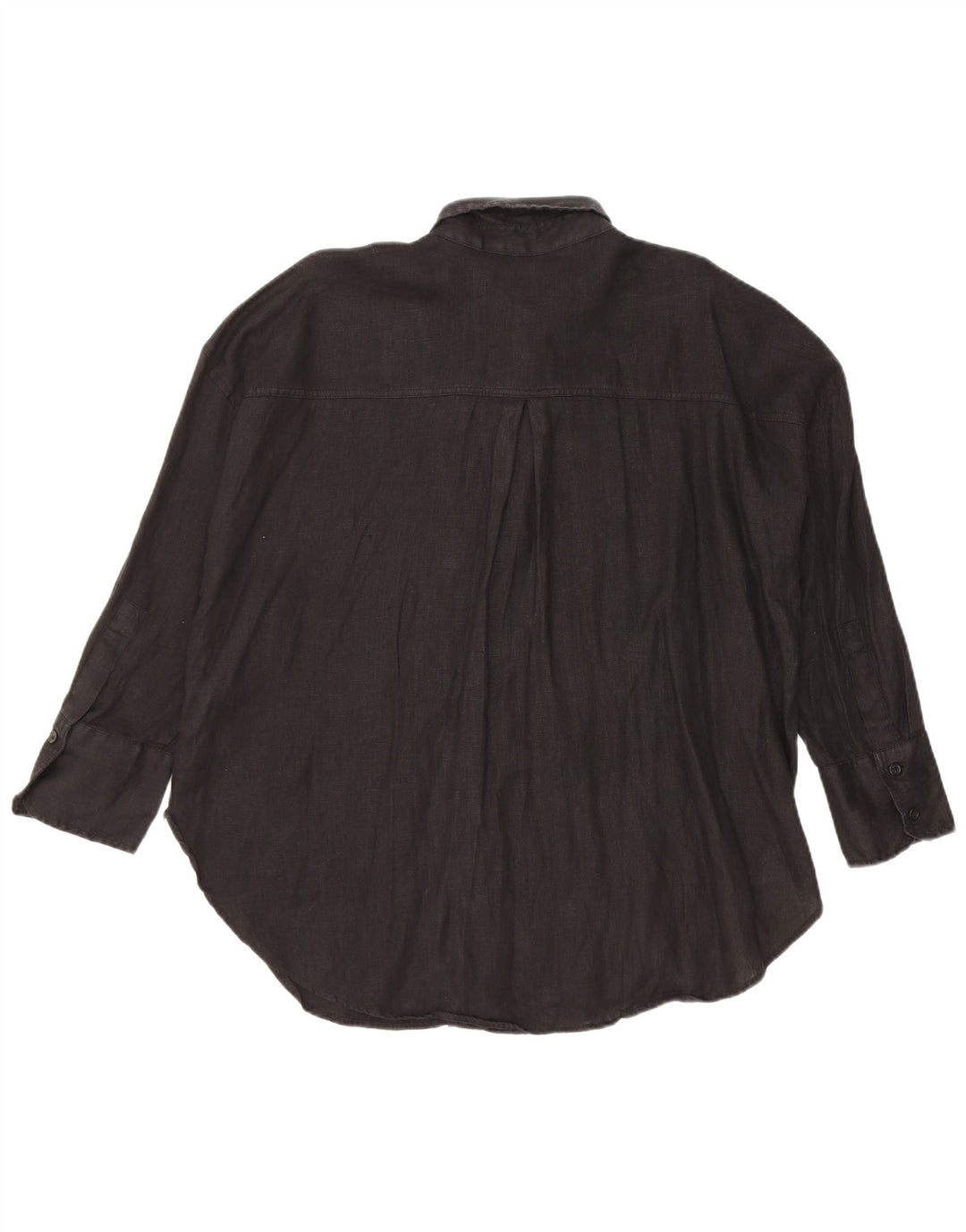 Camicia oversize da donna Zara UK 14 Lino nero medio
