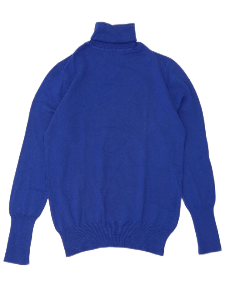 Maglione maglione collo alto da donna Zara UK 14 grande blu