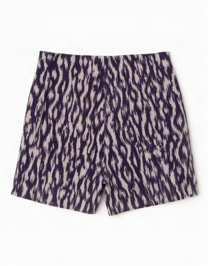 Gonna corta da donna Zara grande W30 viola Ikat viscosa