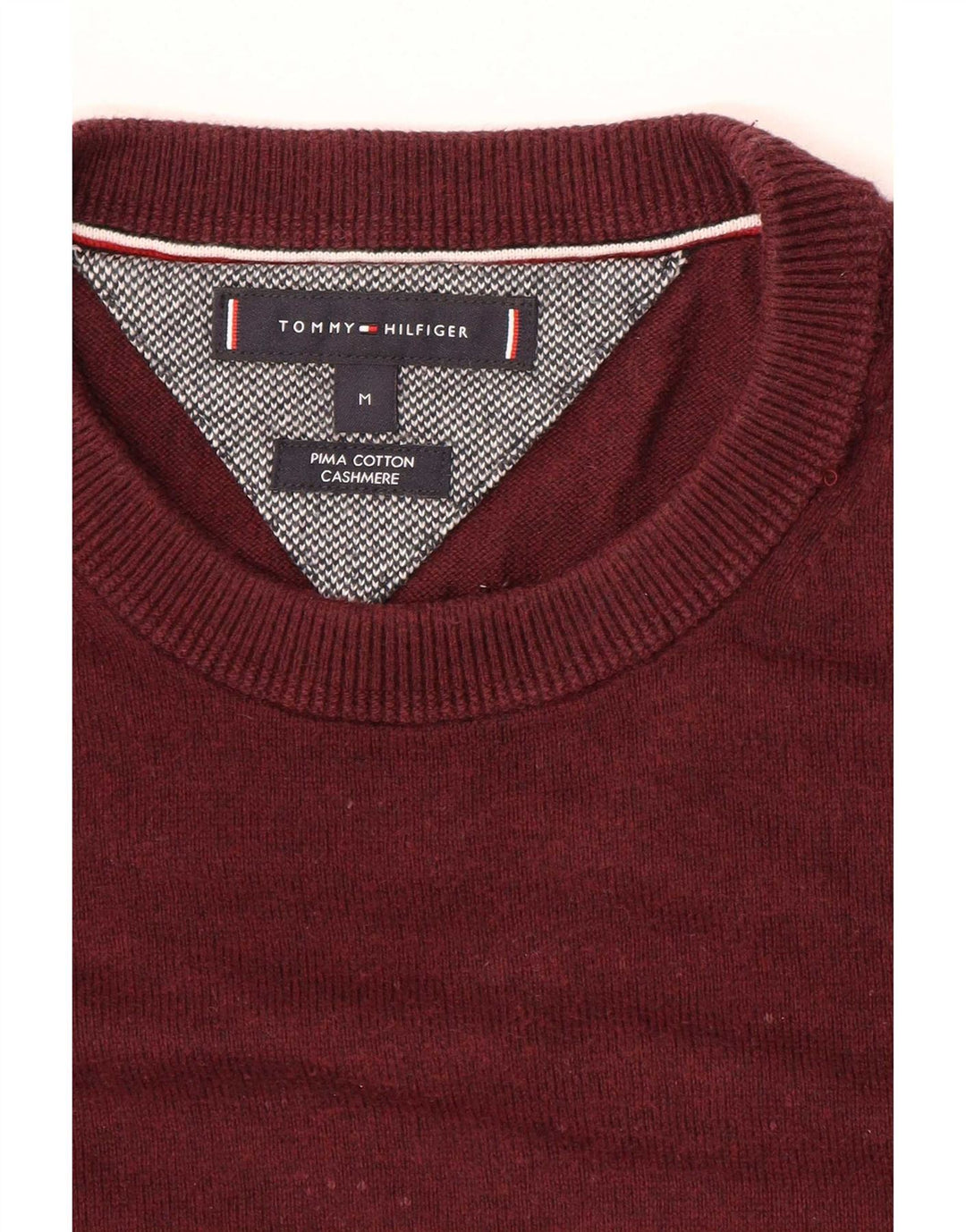 Maglione maglione girocollo da uomo Tommy Hilfiger cotone marrone medio medio