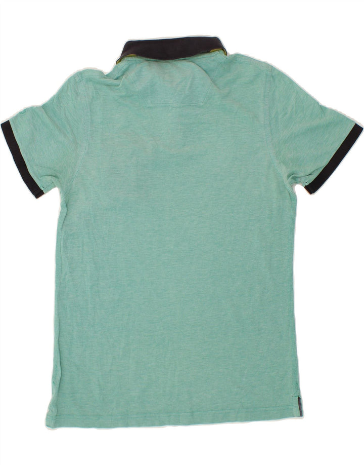 TIMBERLAND Mens Earthkeepers Slim Fit Polo Shirt Medium Turquoise Vintage Timberland and Second-Hand Timberland from Messina Hembry 