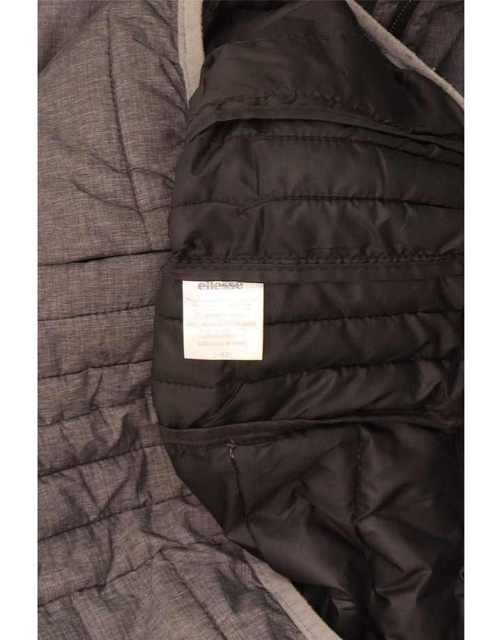 Giacca imbottita con cappuccio Ellesse per ragazzi 12-13 anni in nylon grigio