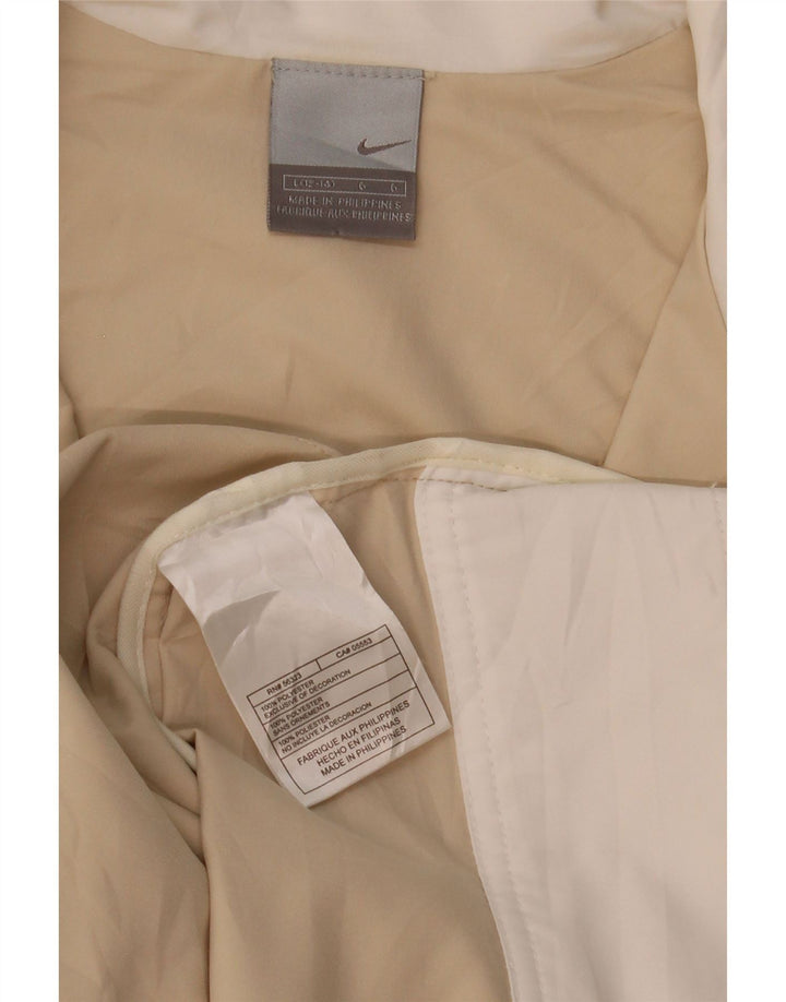 Giacca superiore della tuta da donna Nike US 12/14 Large Beige Poliestere