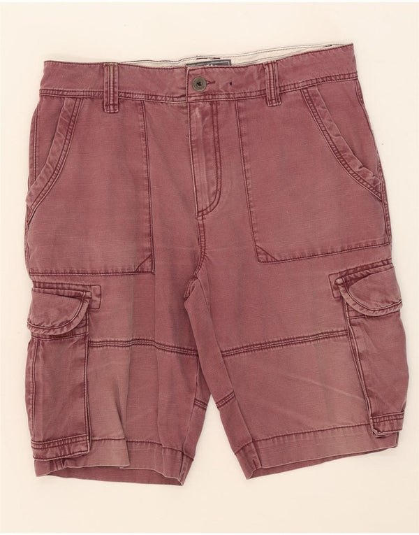 Pantaloncini cargo da uomo Fat Face W34 Large in cotone bordeaux