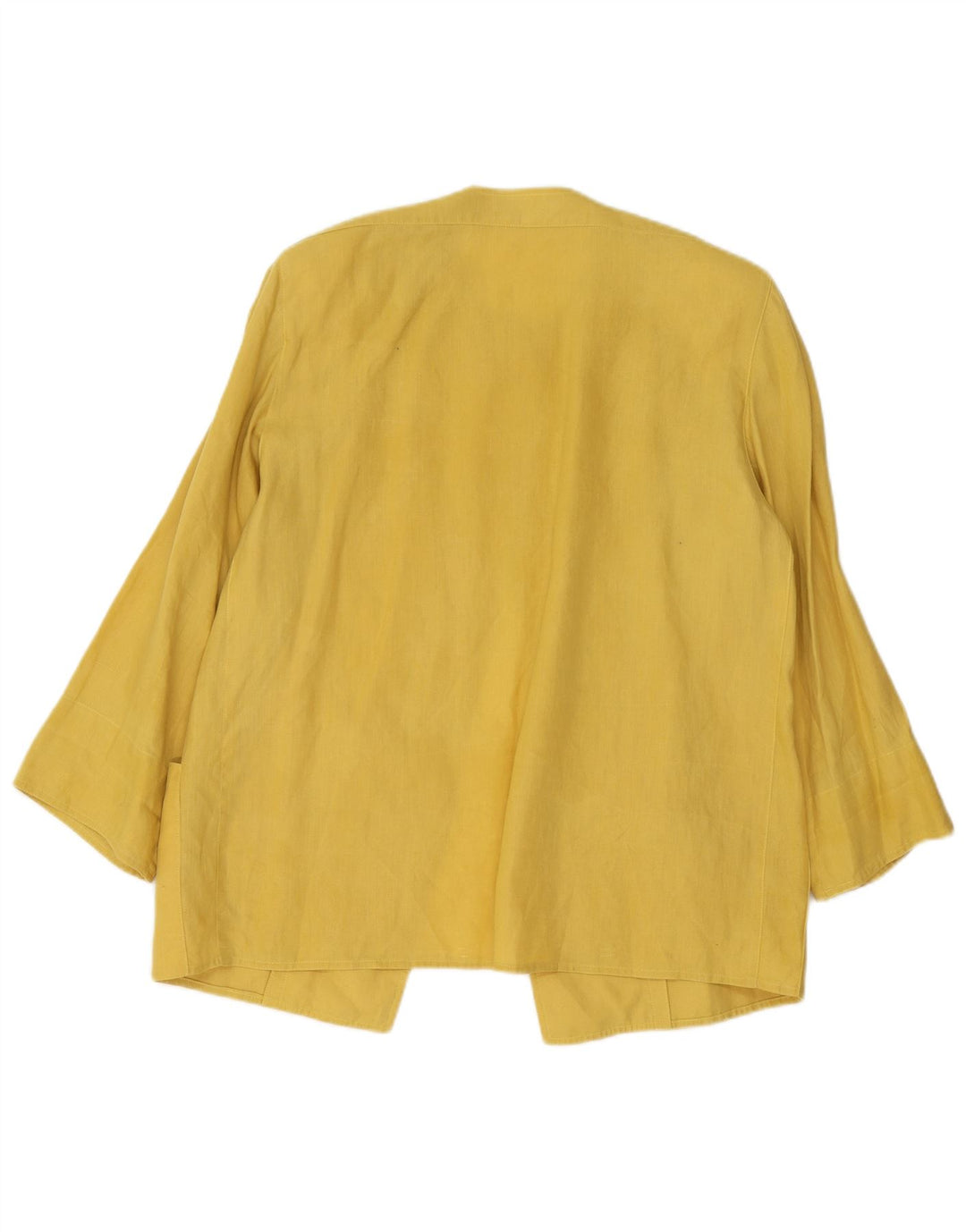 Giacca blazer vintage da donna a 1 bottone UK 16 grande gialla