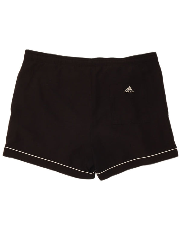 Pantaloncini da bagno da uomo Adidas medi neri in poliestere