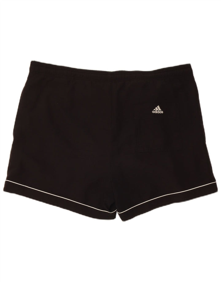Pantaloncini da bagno da uomo Adidas medi neri in poliestere