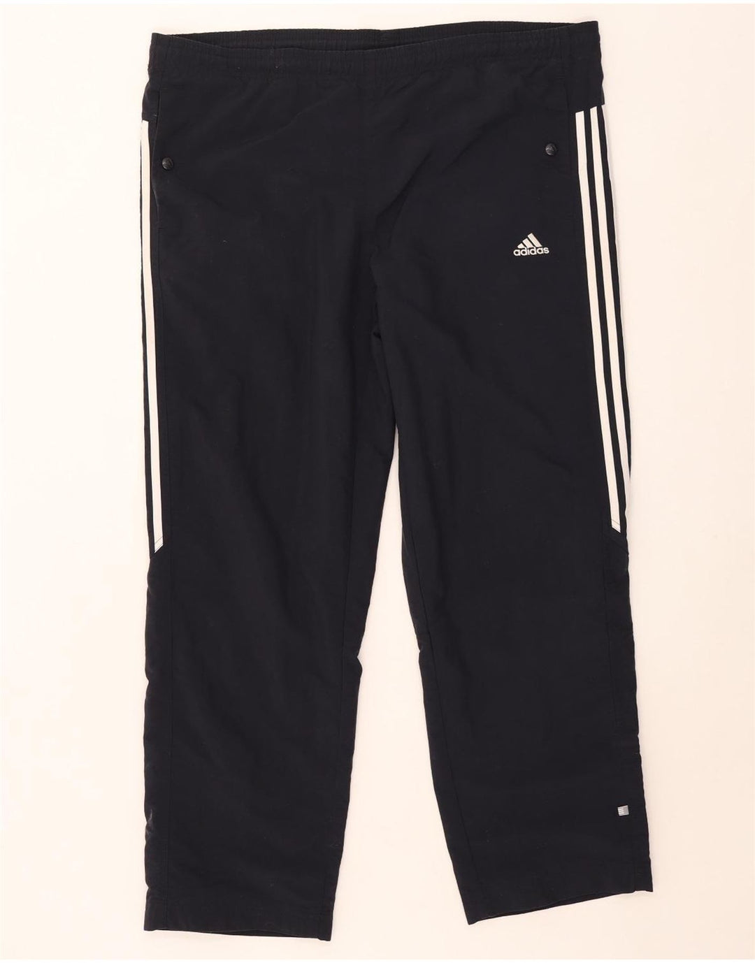 Pantaloni da tuta da uomo Adidas XL in poliestere a righe blu navy