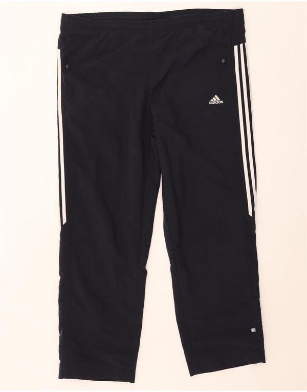 Pantaloni da tuta da uomo Adidas XL in poliestere a righe blu navy