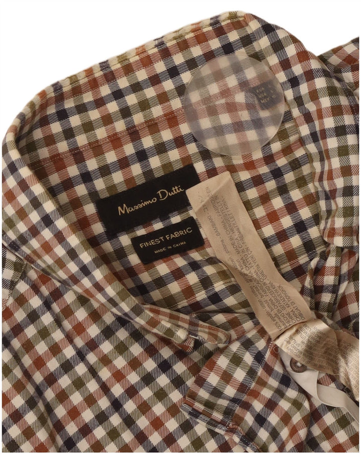 Camicia da uomo Massimo Dutti in cotone a quadri grandi multicolore
