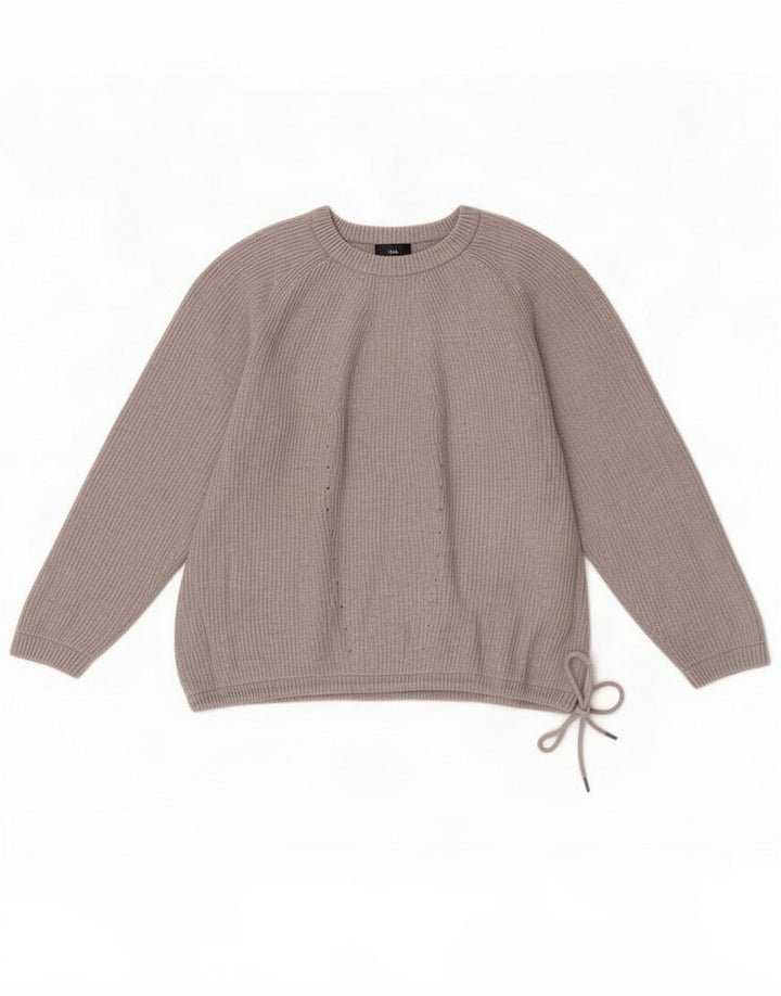 Massimo Dutti Maglione girocollo oversize da donna UK 10 Small Grigio