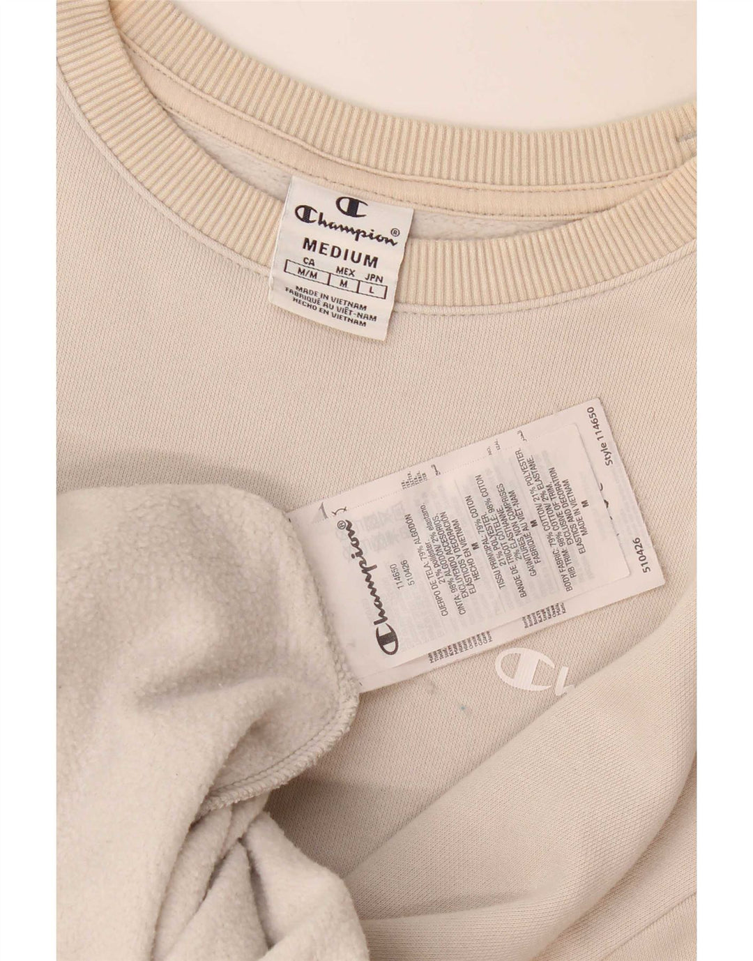 Felpa da uomo Champion in cotone beige medio